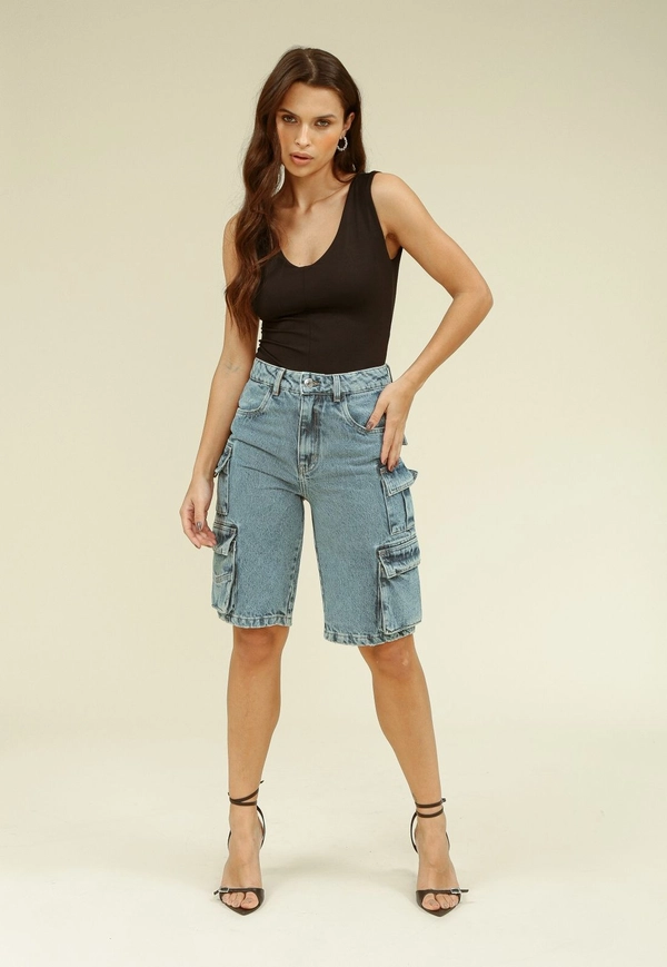 bermuda jeans feminina curta