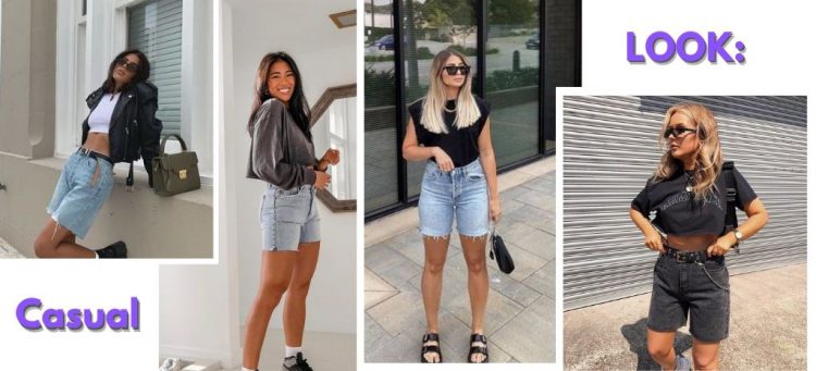 bermuda jeans feminina preta