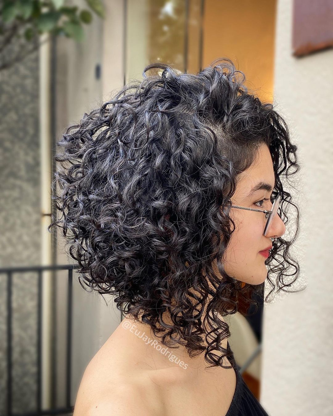 long bob com franja cortina
