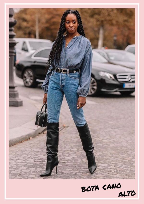 como usar bota cano médio com vestido
