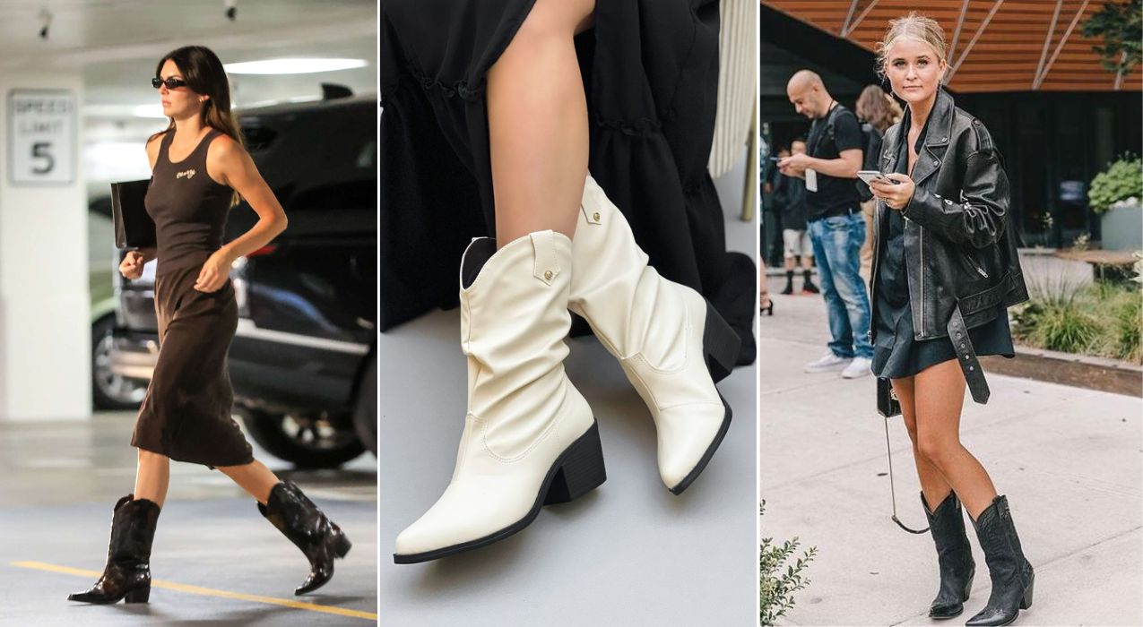 bota cano médio western