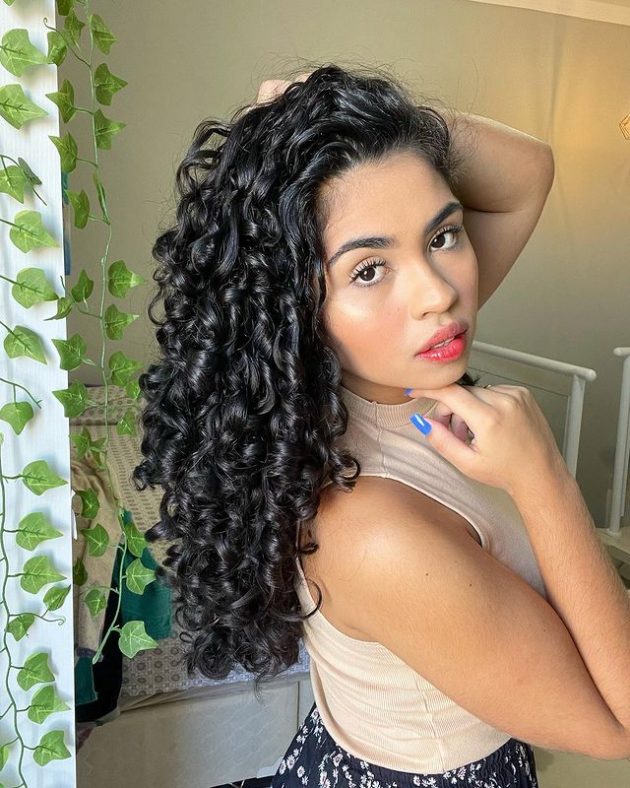 curvatura do cabelo