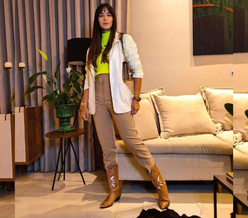 looks com calça de alfaiataria e bota