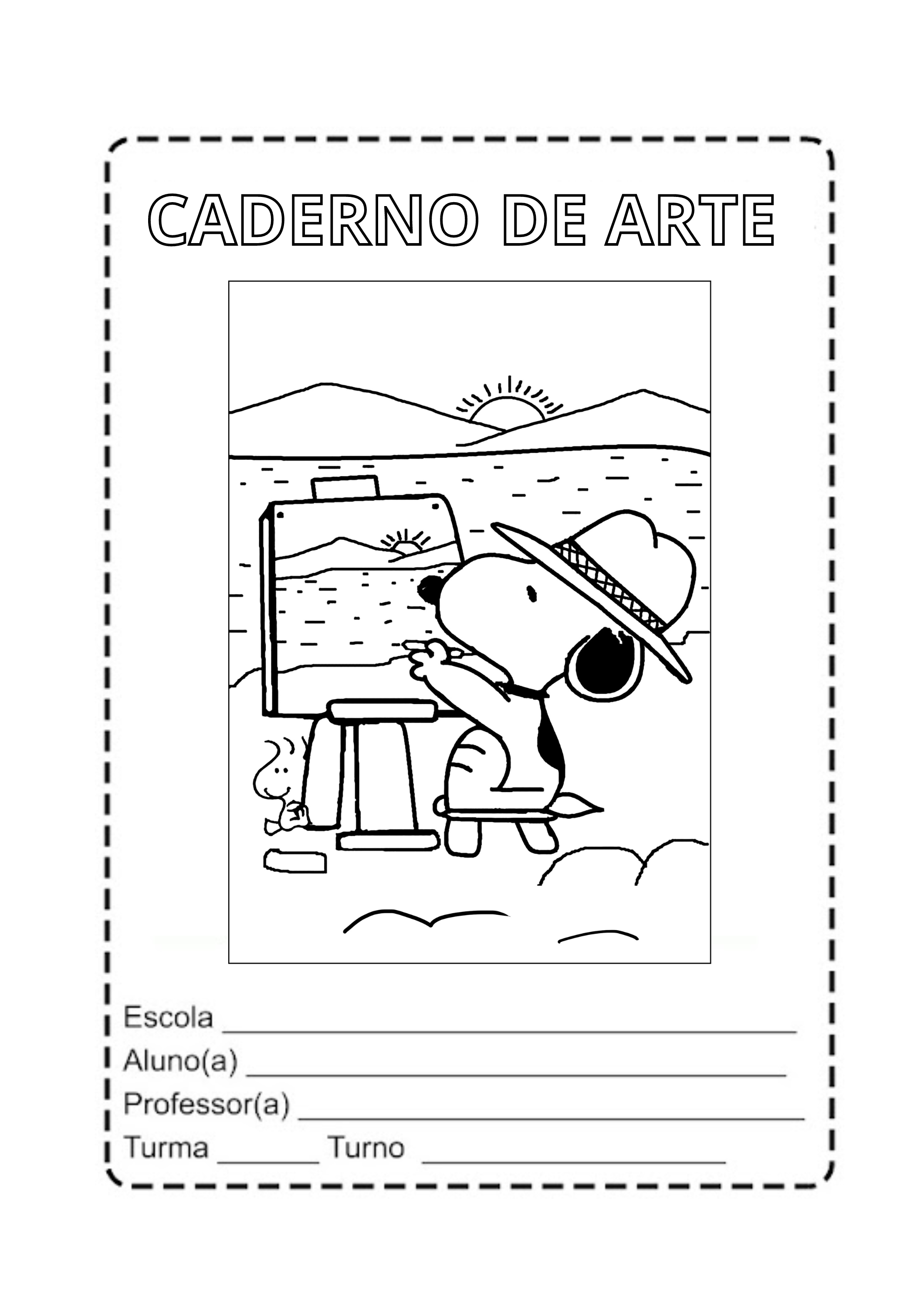 capa de artes minimalista