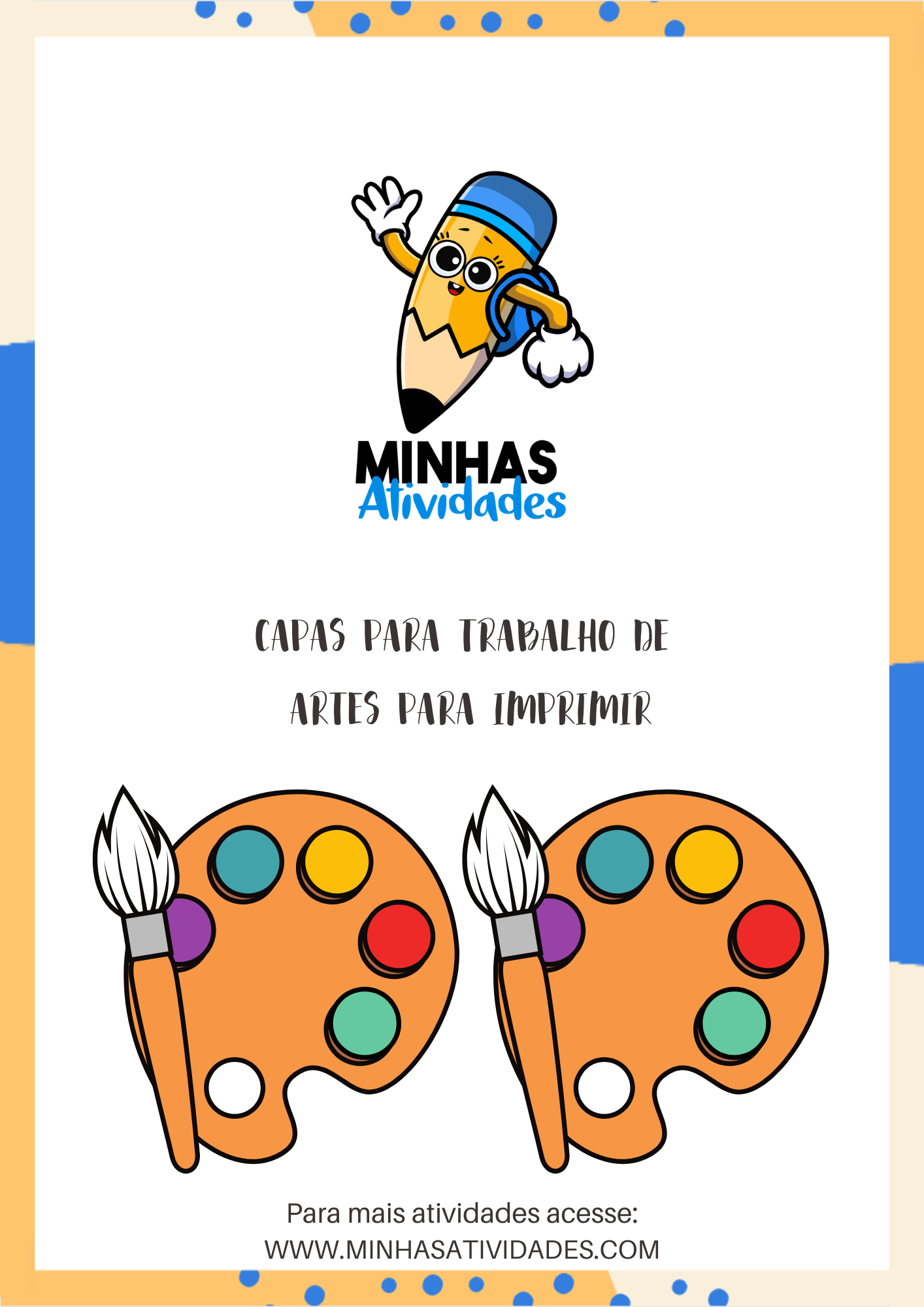 capa de artes minimalista