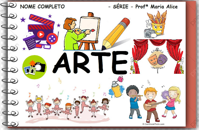 capa de artes colorida