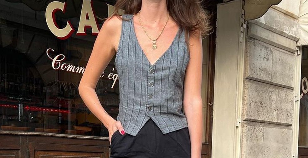 colete de alfaiataria como blusa