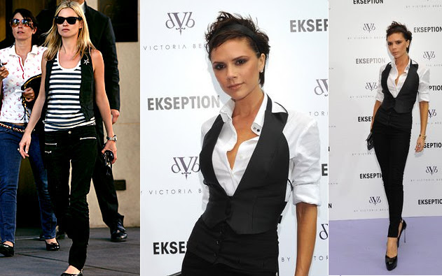 colete curto com vestido