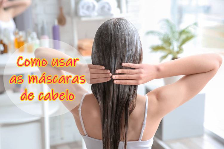 enluvar cabelo com máscara