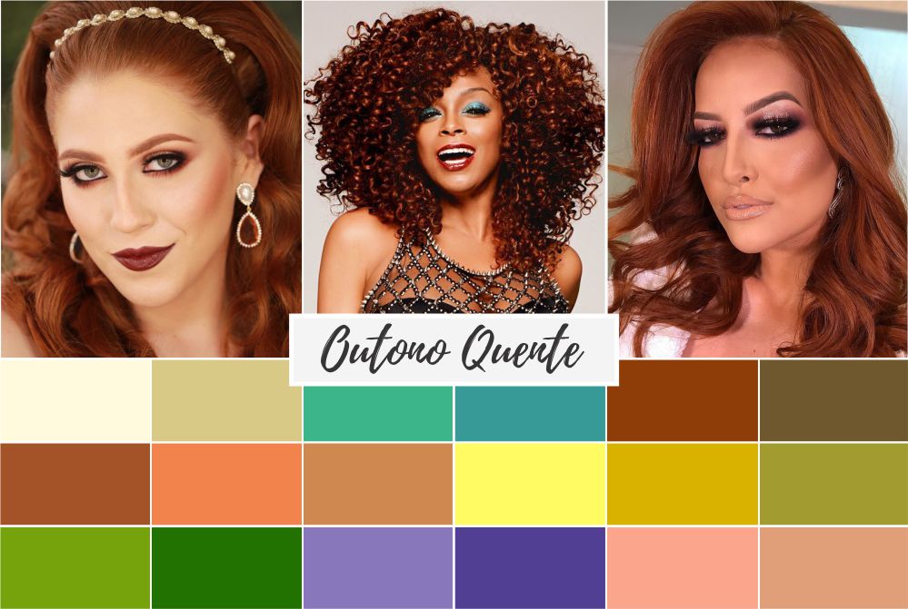 melhores cores cabelo pele quente