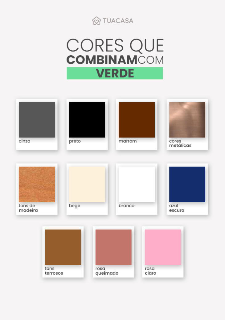 cores que harmonizam com verde pastel