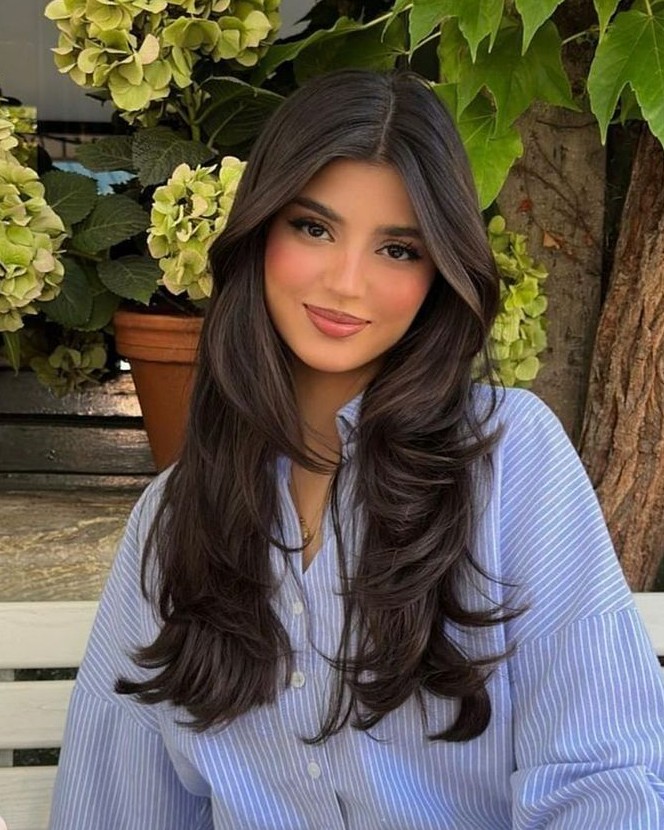 corte cabelo médio liso grosso