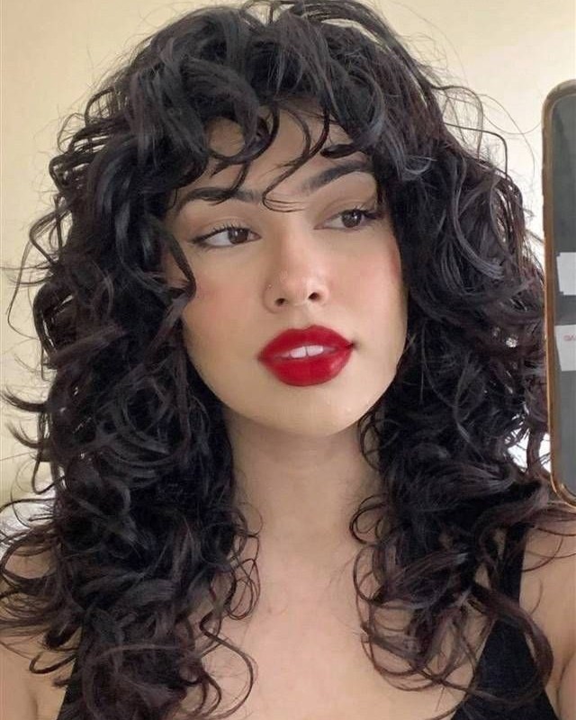 corte repicado cabelo ondulado longo