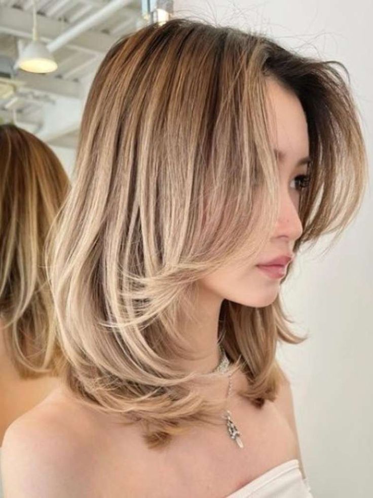 corte médio repicado para cabelo fino