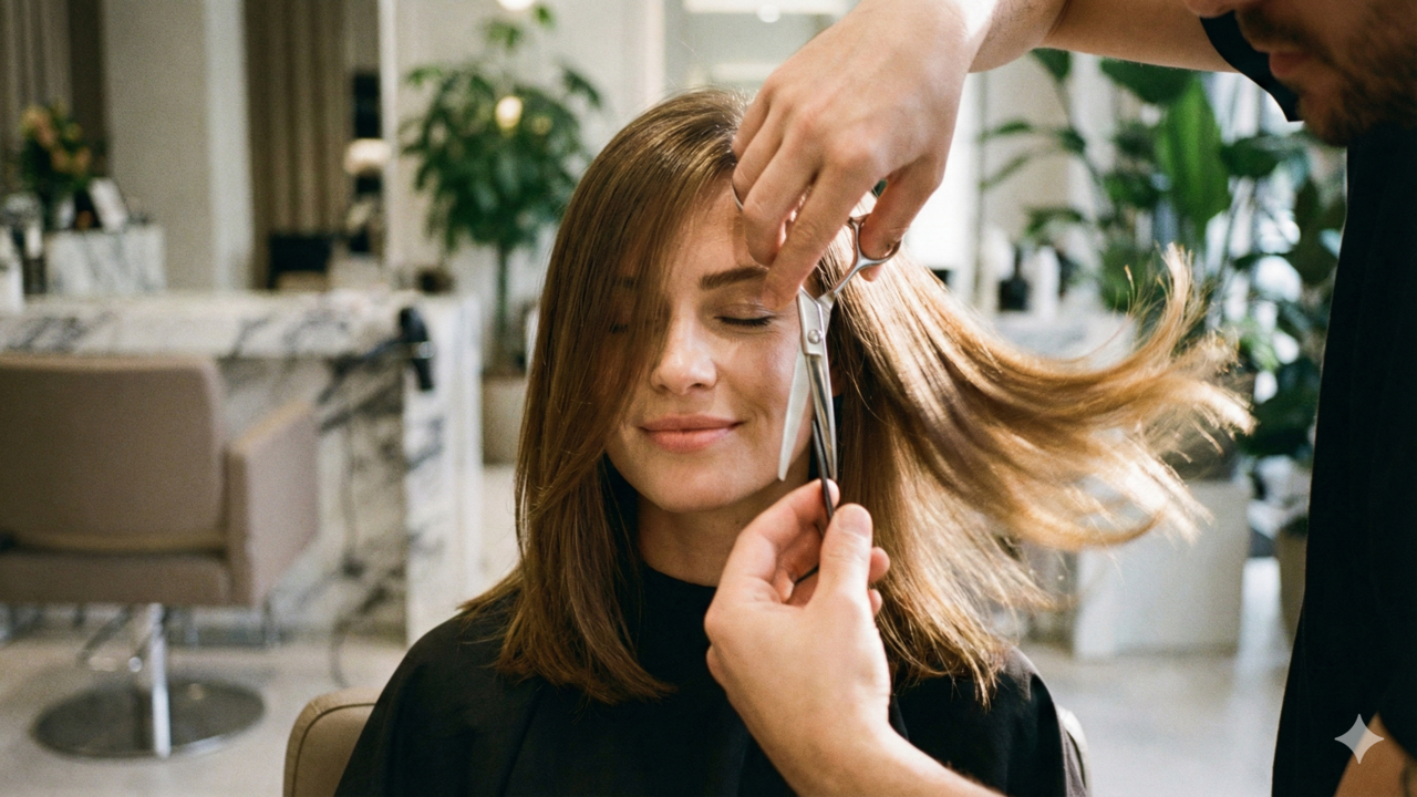 blunt cut cabelo médio liso