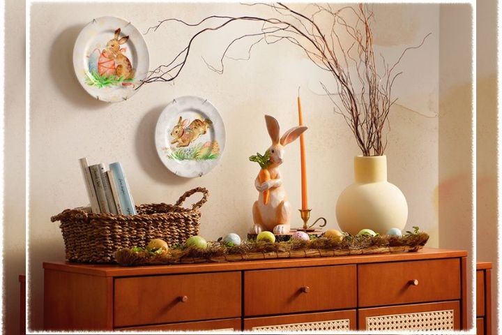 decoração de páscoa mesa posta