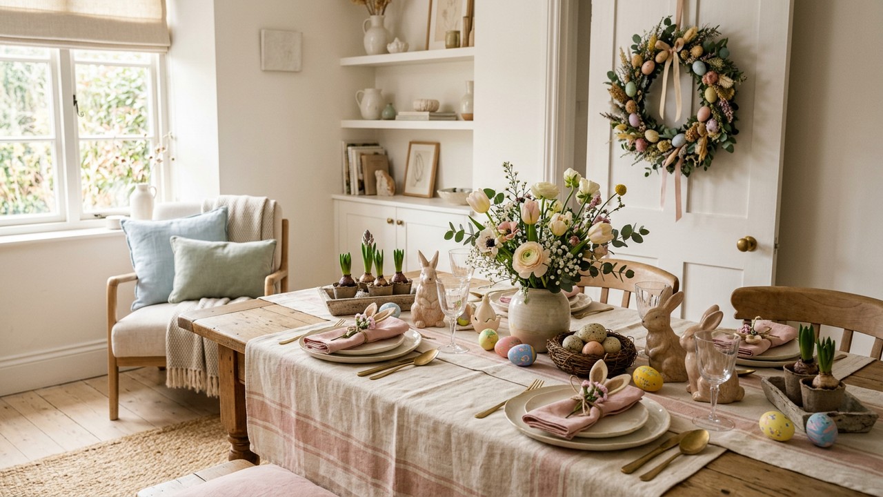 decoração de páscoa para sala