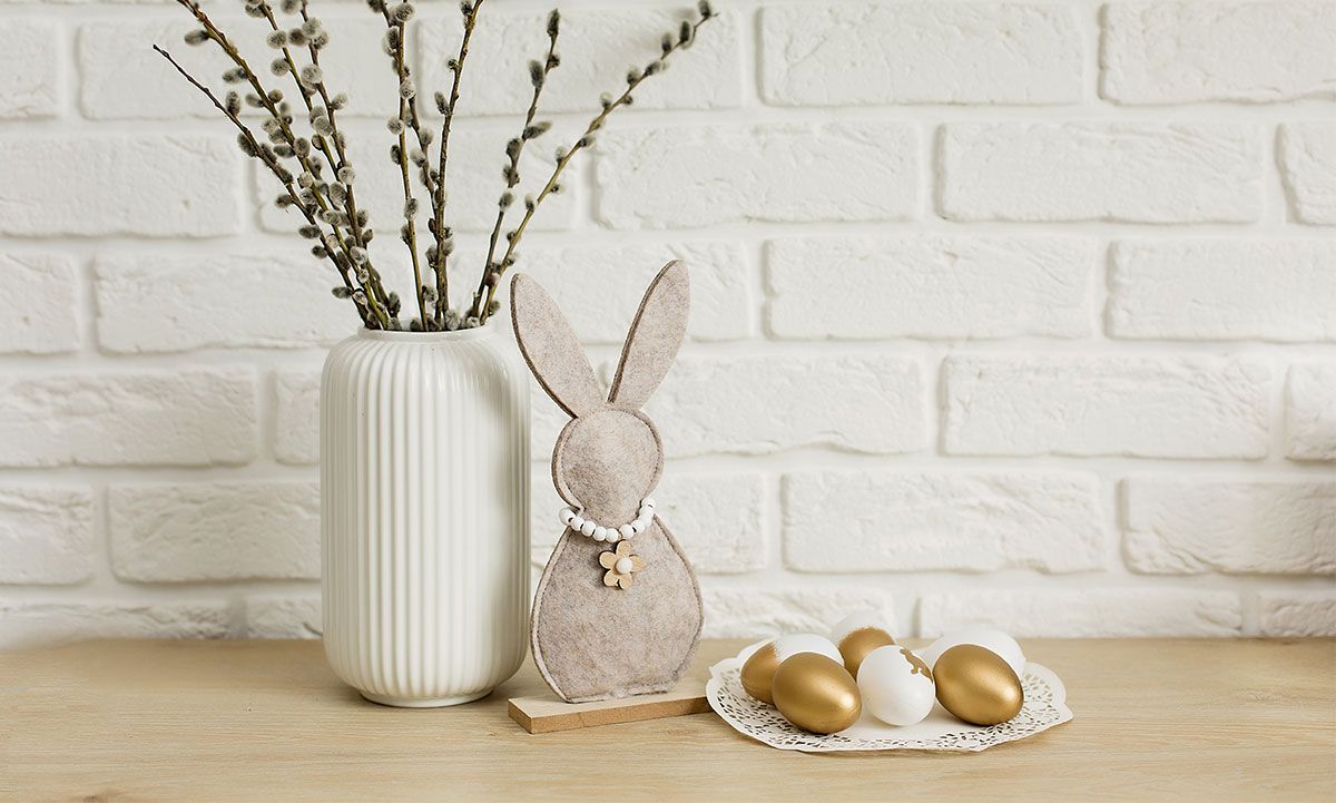 decoração de páscoa com materiais naturais