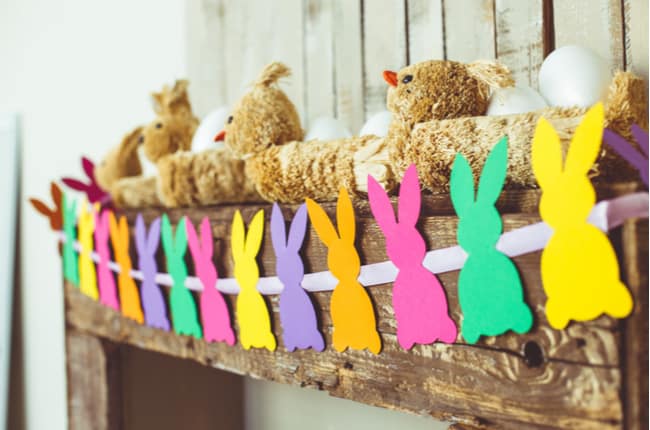 decoração de páscoa para sala