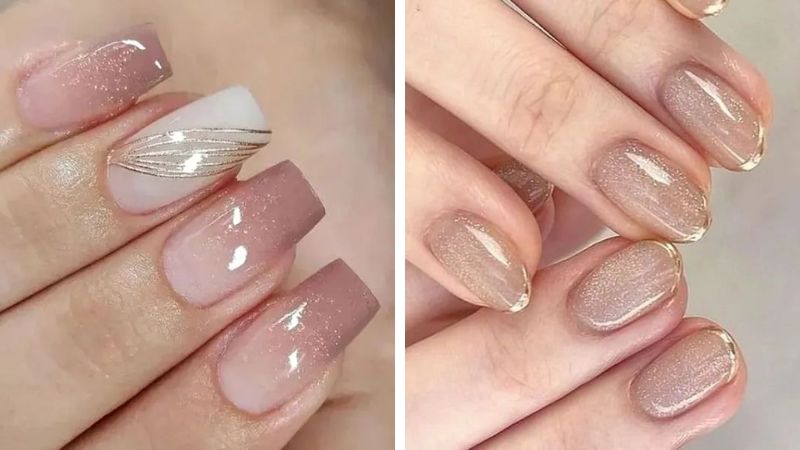 esmalte nude decorado