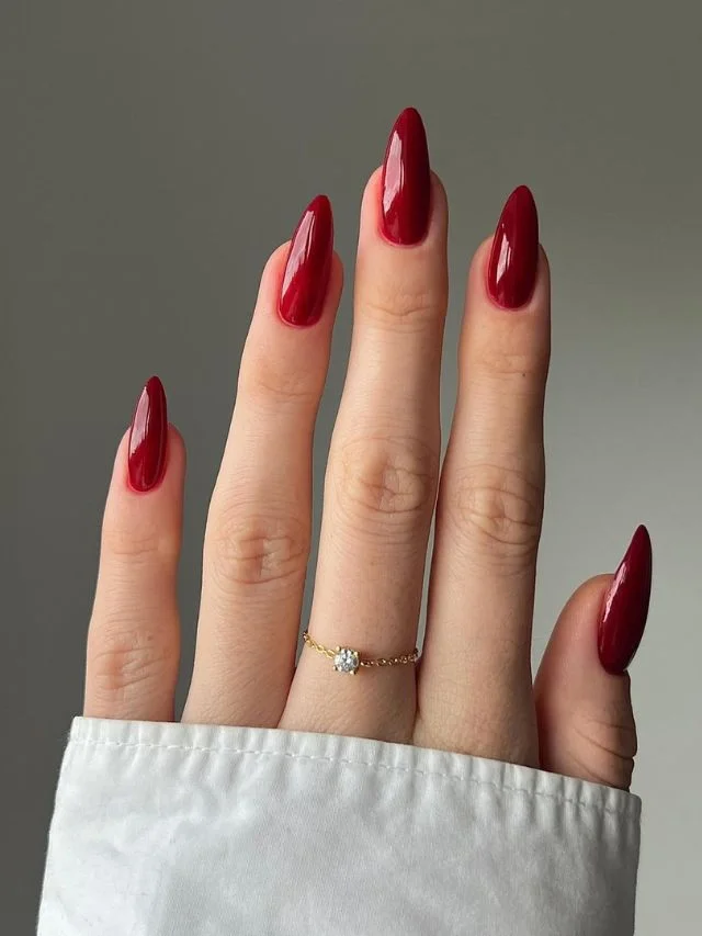 unhas vermelhas ombré