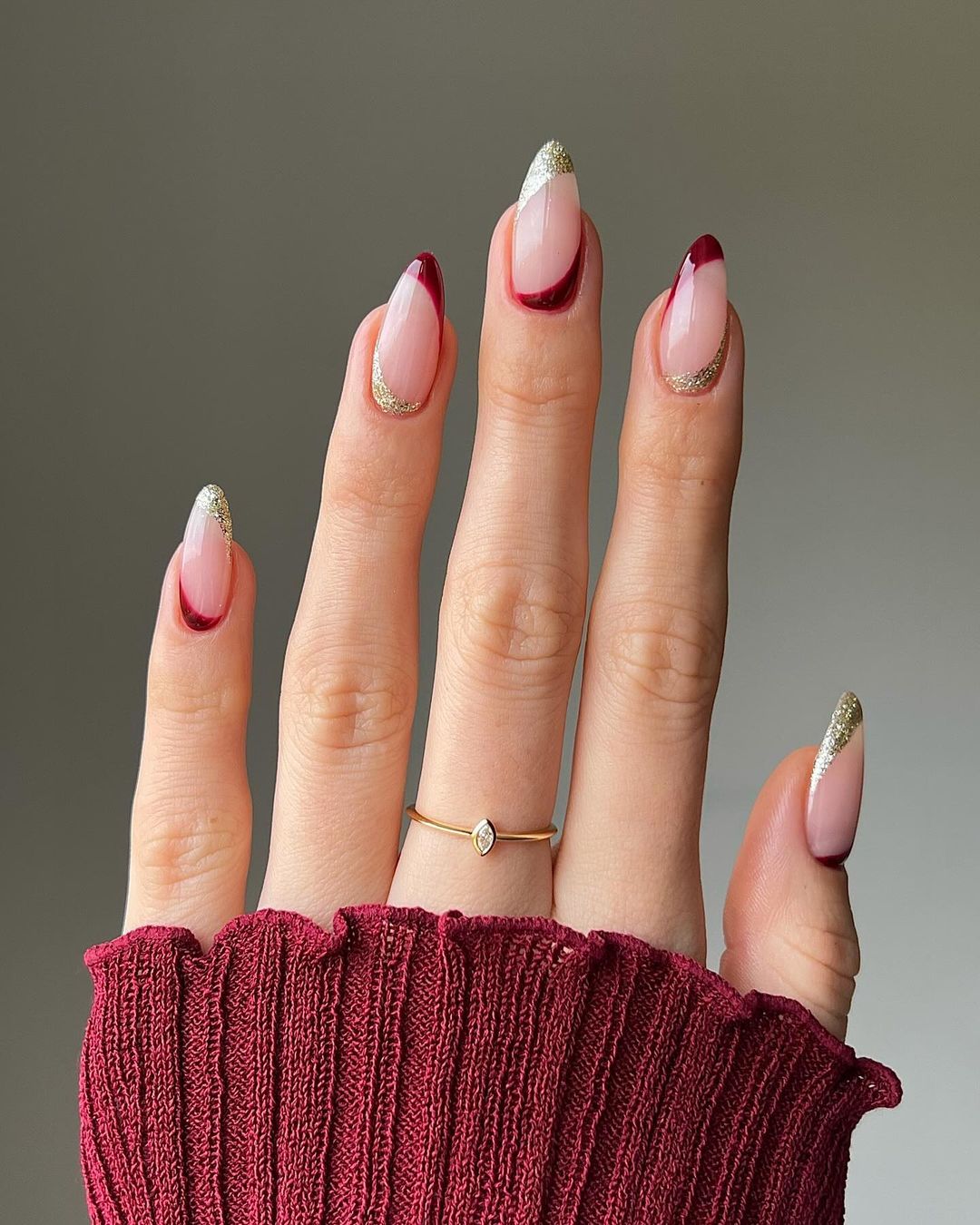 unhas vermelhas para casamento