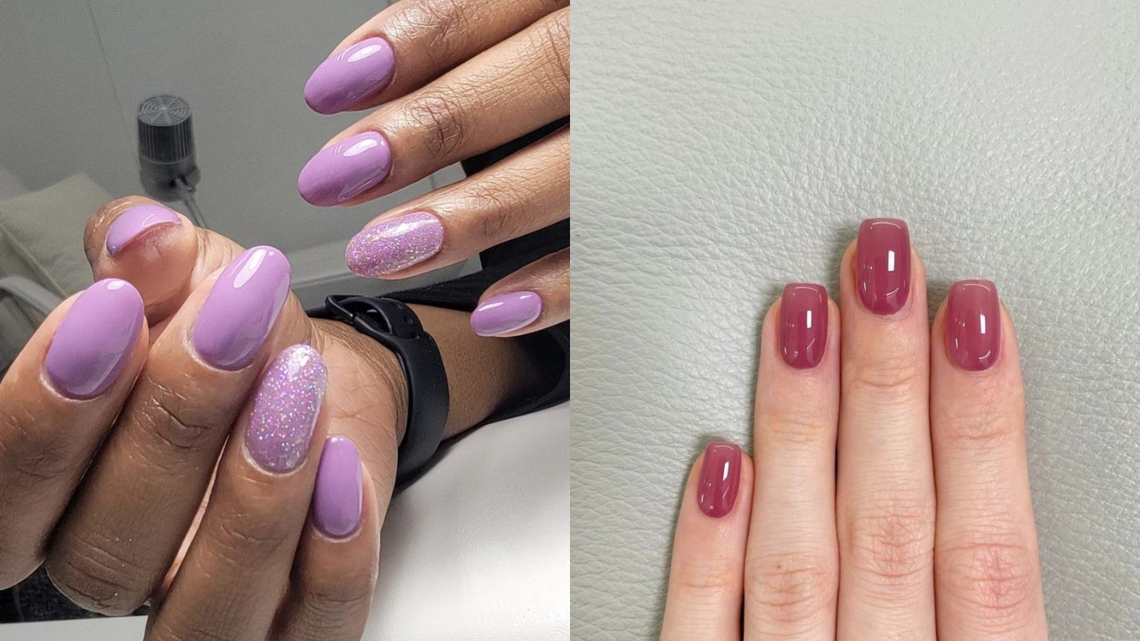 unhas em gel minimalistas