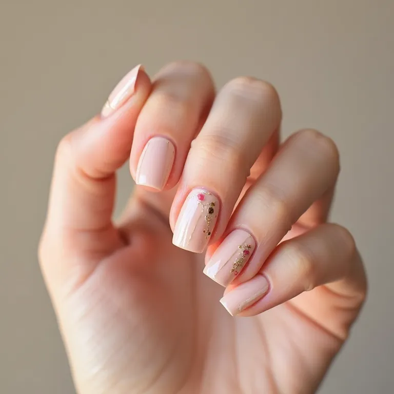 unhas efeito glazed