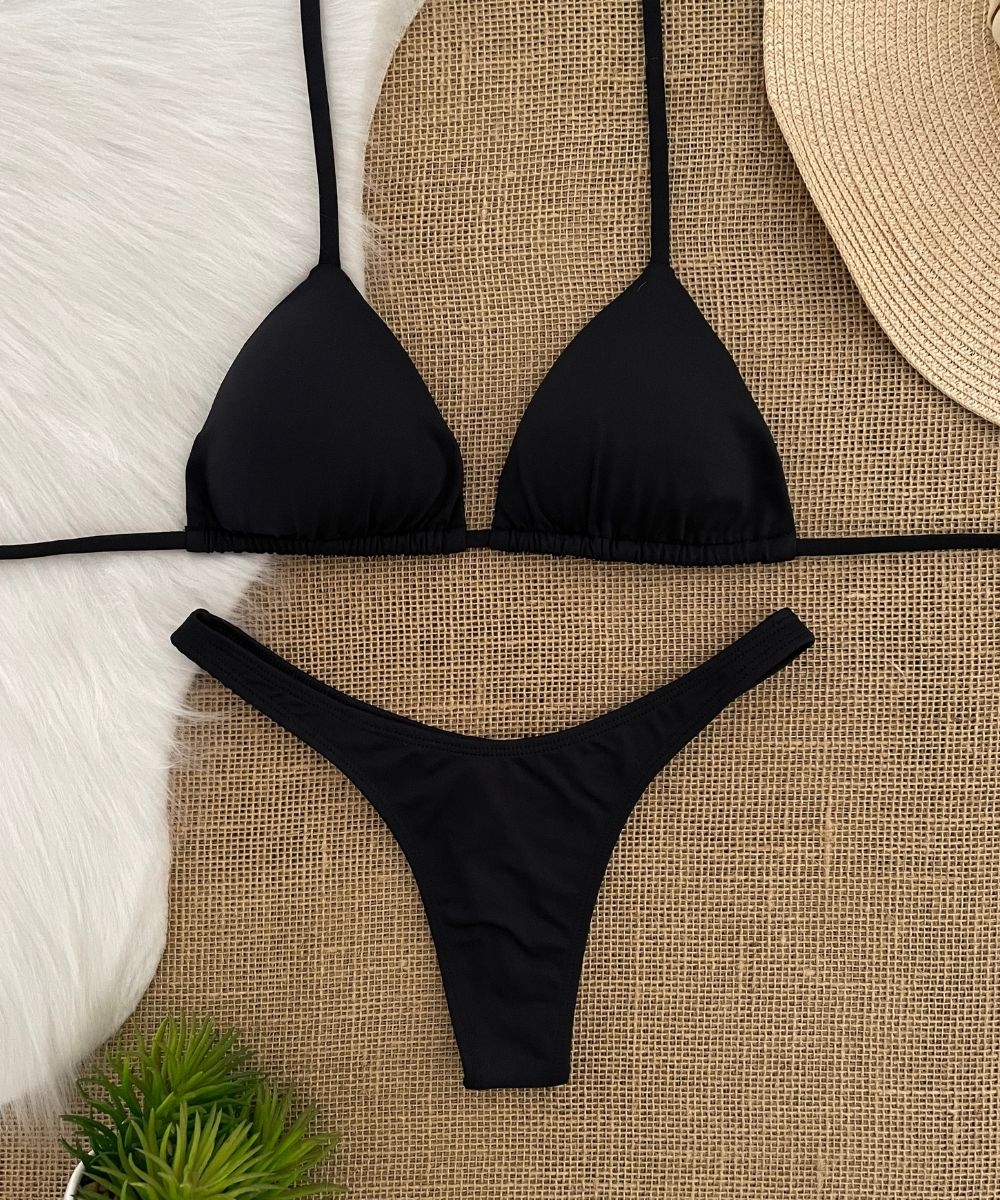 moda íntima fio dental preto