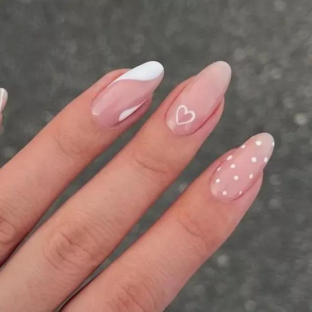 unhas estilo mármore