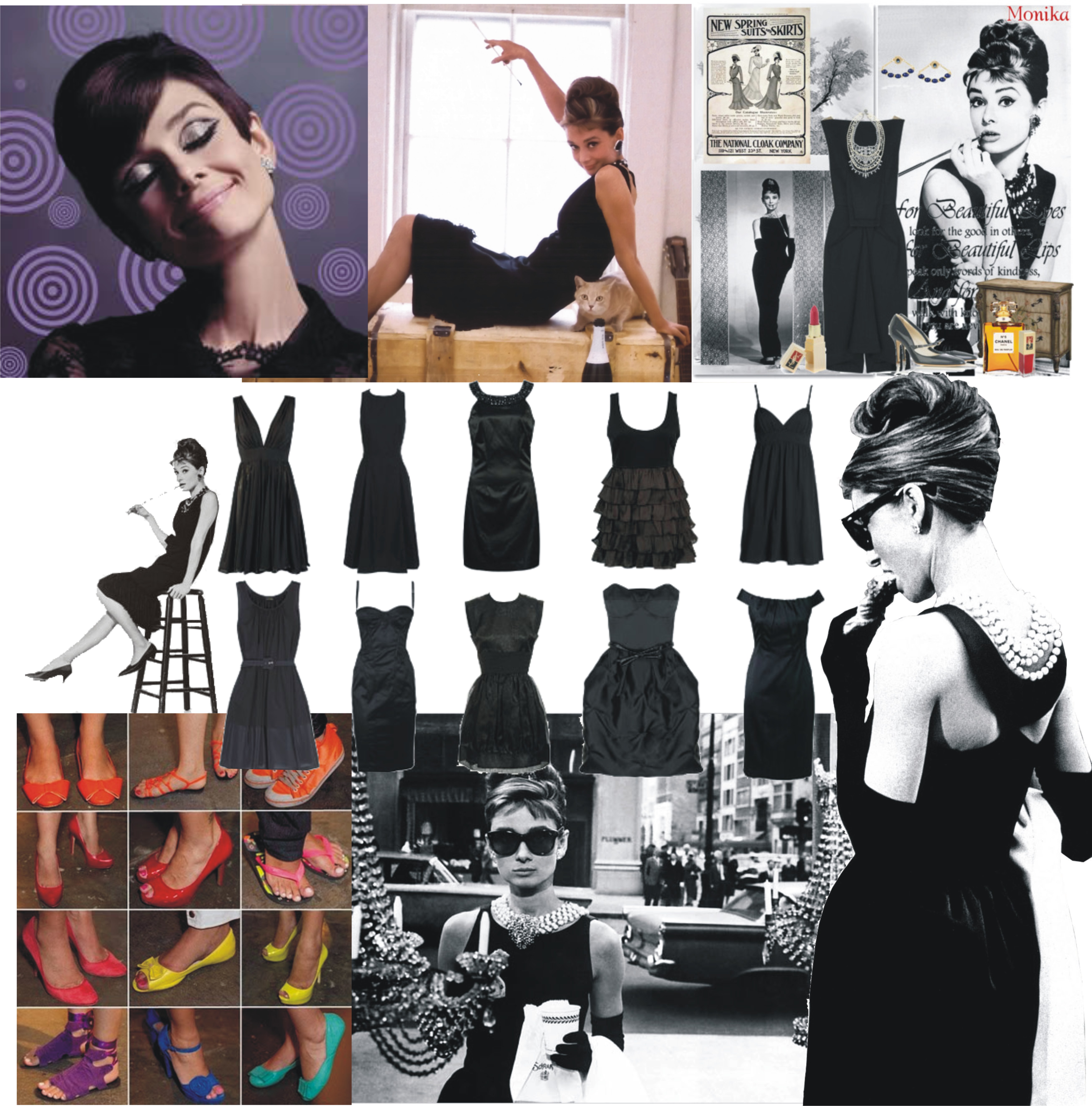 inspiração vestido preto audrey hepburn