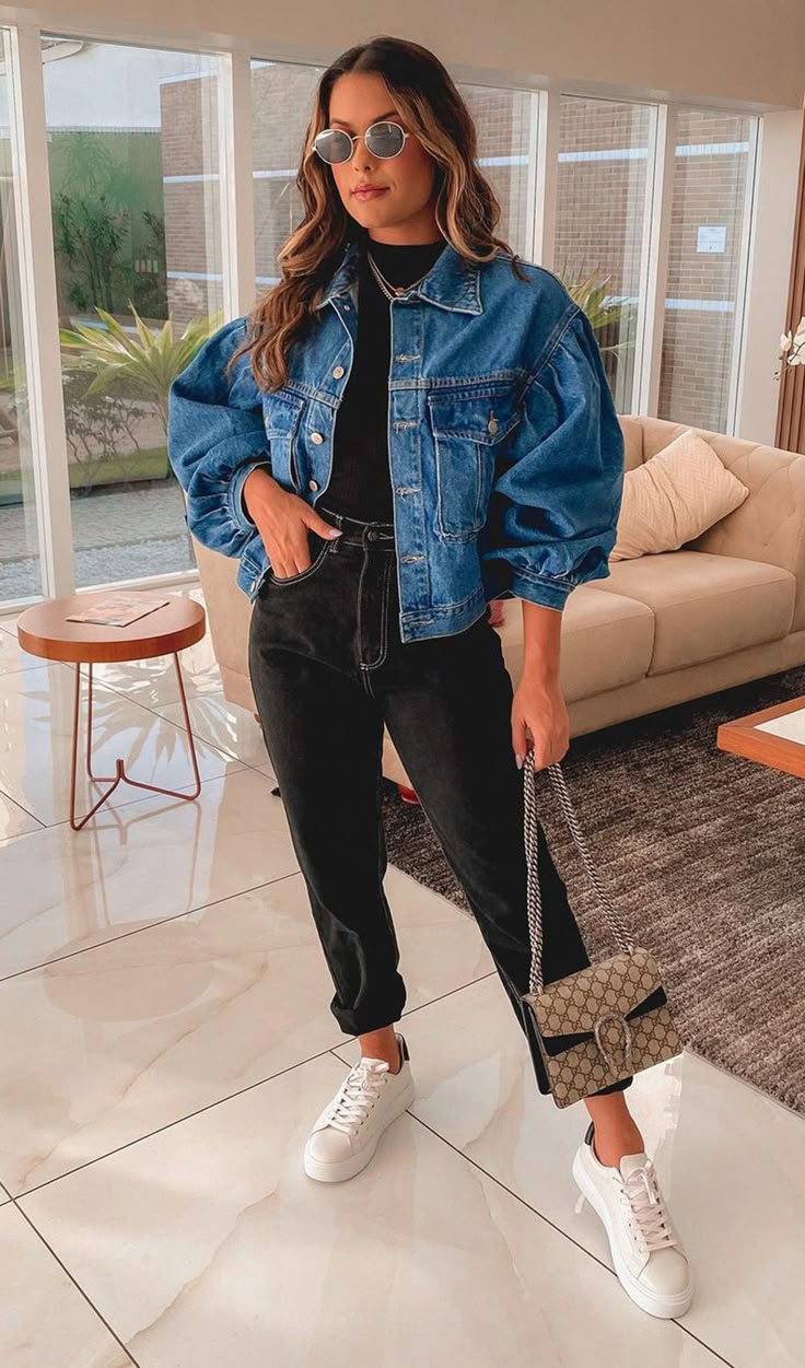 looks com calça jeans preta feminina