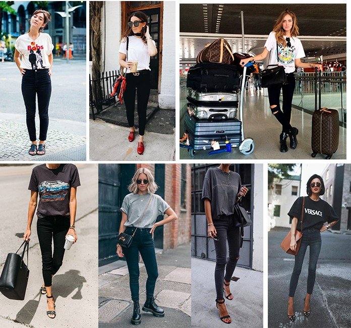 como usar calça jeans preta
