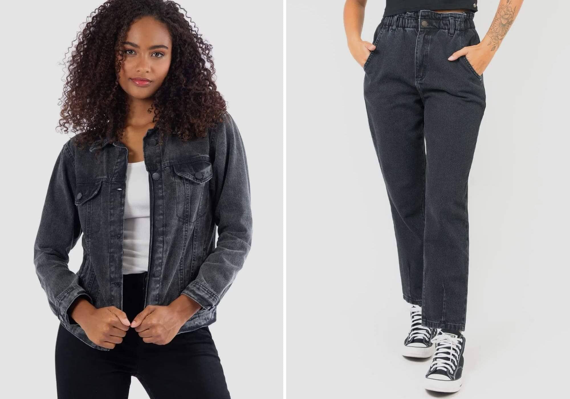 moda sustentável calça jeans preta
