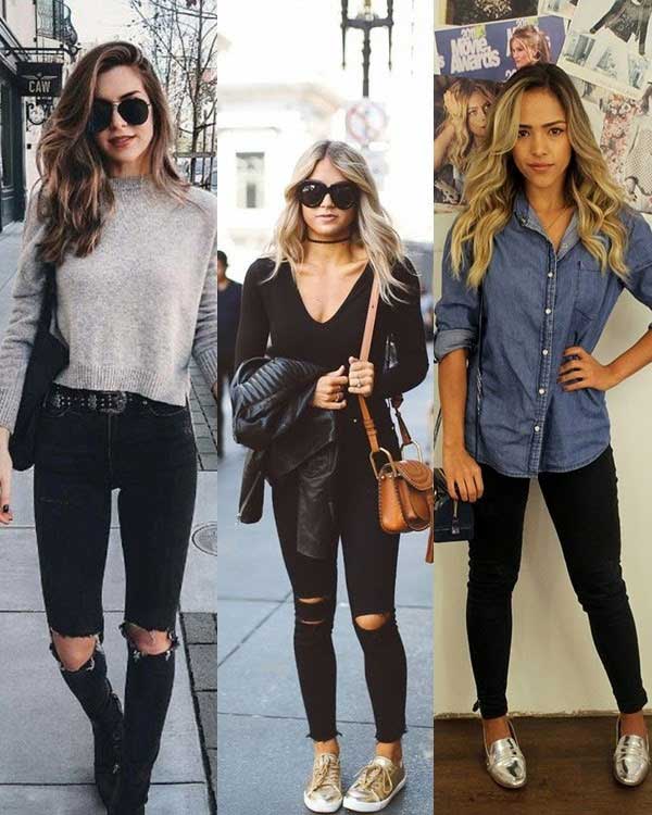 calça jeans preta para trabalho