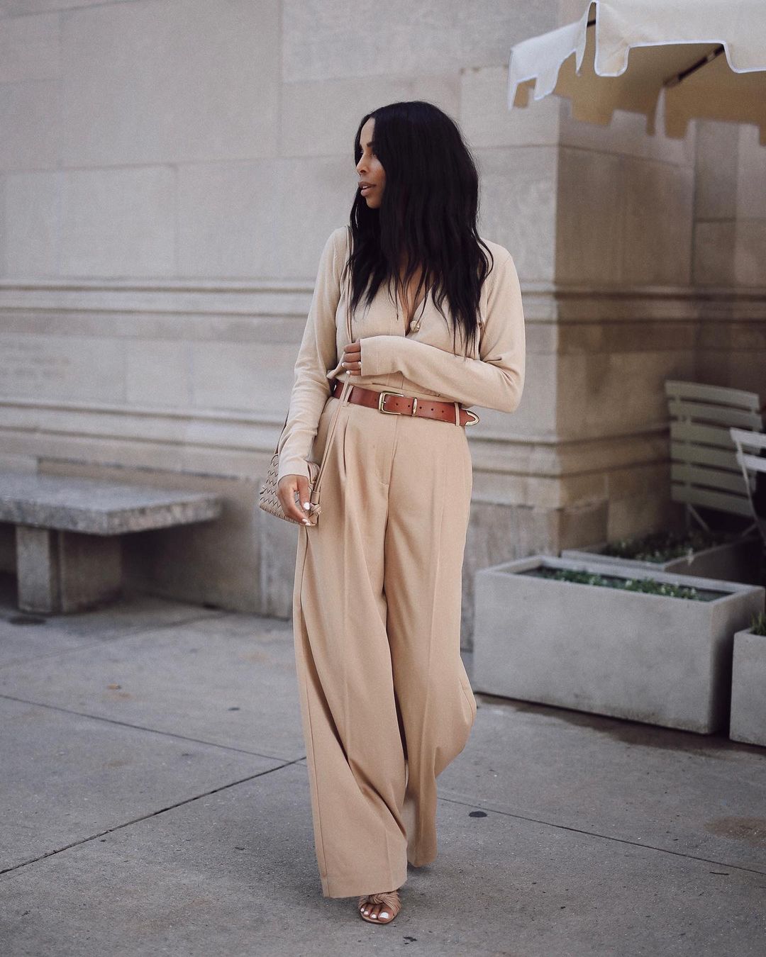 estilo minimalista calça wide leg