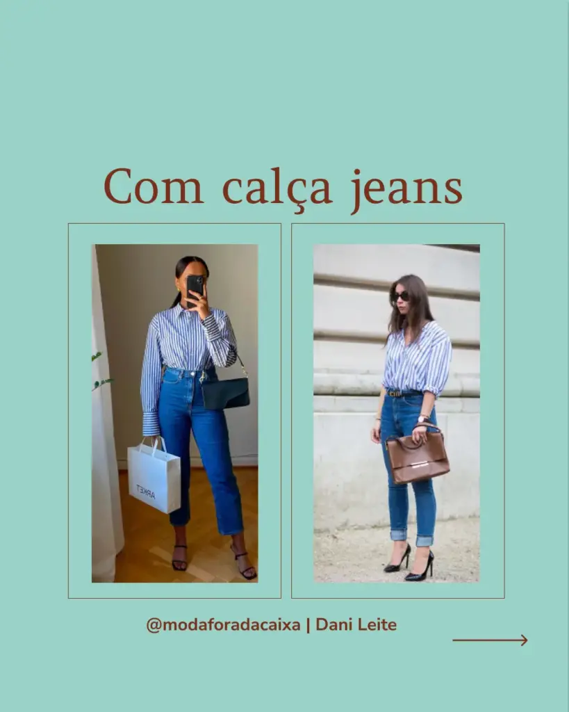 camisa listrada oversized feminina