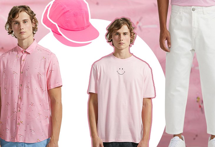 combinações camisa rosa masculino