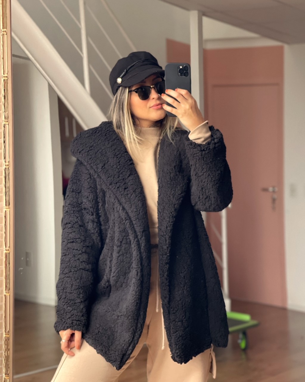 look com casaco teddy