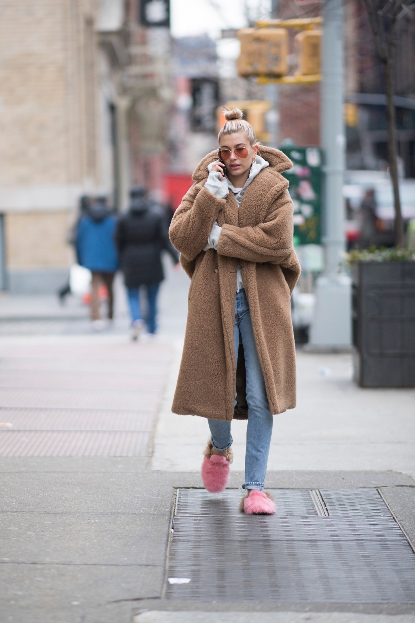 casaco teddy oversized