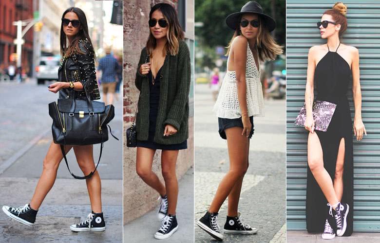 all star preto cano alto para trabalho casual
