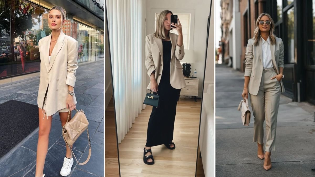 blazer nude oversized como usar