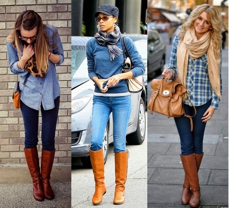 botas marrons versáteis