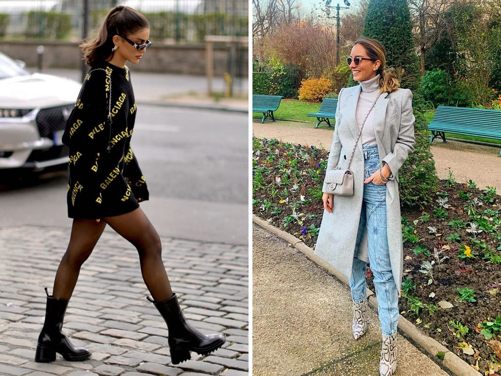 look bota salto grosso caramelo