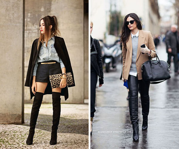 look bota salto grosso cano curto