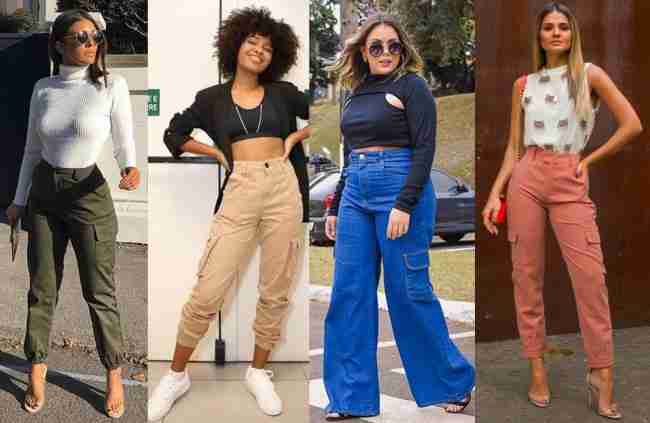calça cargo alfaiataria com cropped
