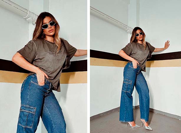 calça cargo alfaiataria feminina