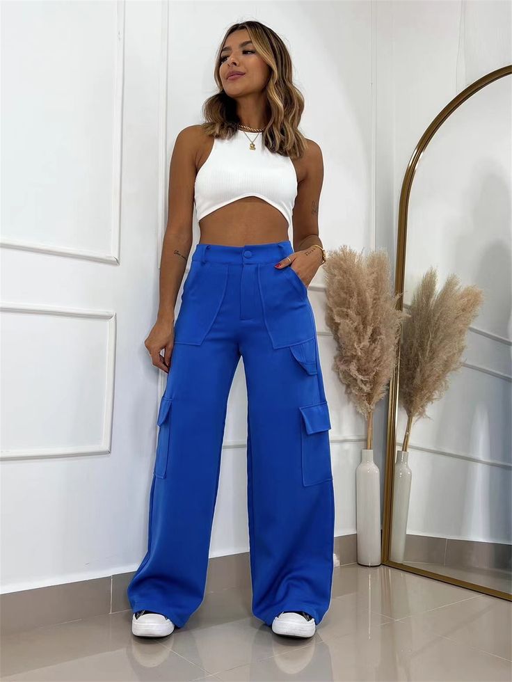 calça cargo alfaiataria feminina