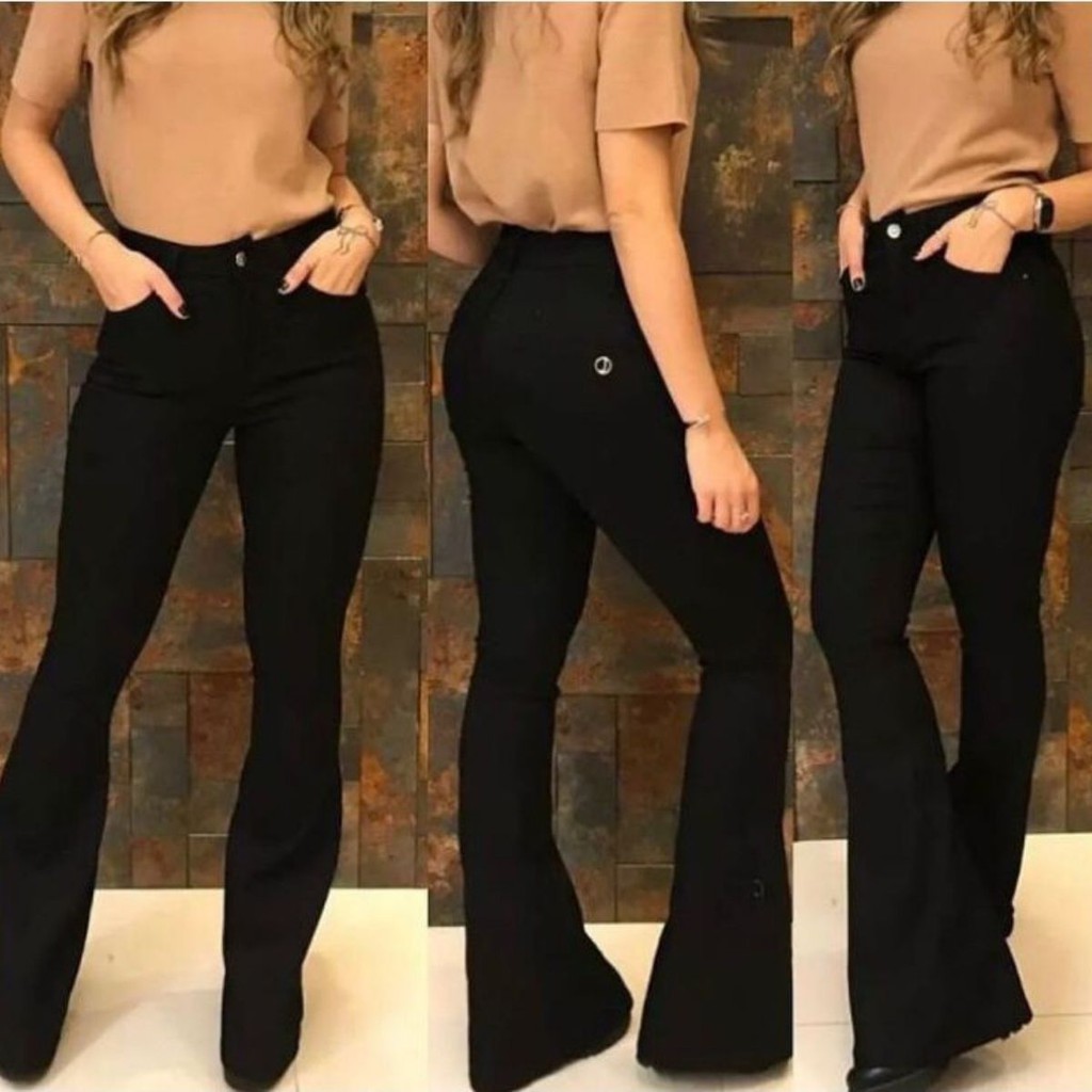 looks com calça flare