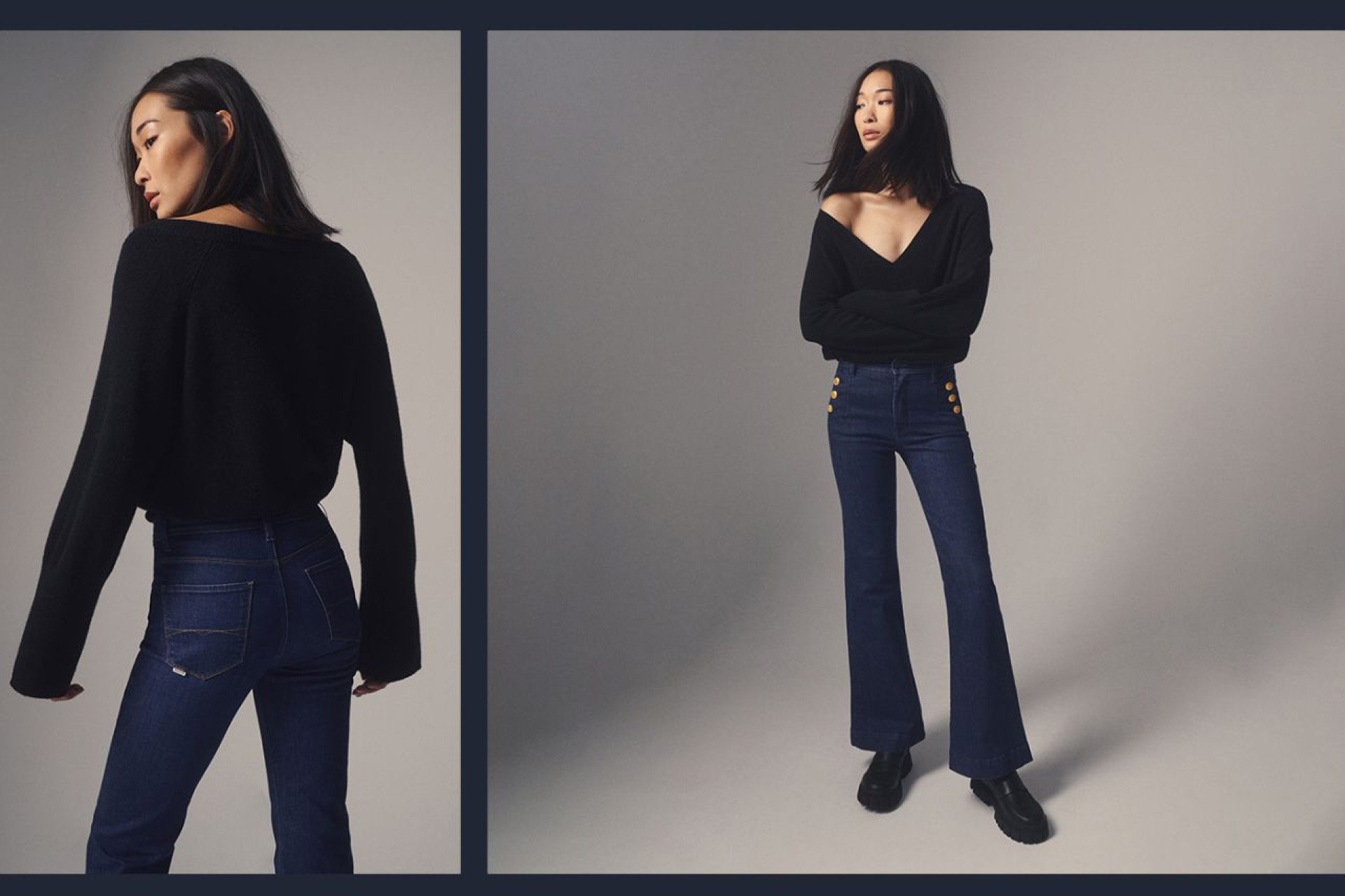 calça jeans flare como usar